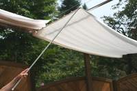 Tige pour bouger les voiles solaires de 127 cm en gris clair