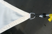 Voile d'ombrage rectangulaire 2.5 x 3 m, Polyester, Store imperm�abilis� avec kit de fixation, Ivoire