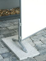 Paravent 1 panneau, idal comme sparation de bureau en coloris gris clair #17