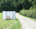 Paravent dans le jardin