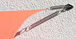 Voile d'ombrage rectangulaire 4 x 3 m en Polyester. Store de couleur terracotta avec kit de fixation.  Attention : PROMO #19
