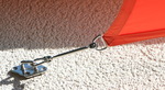 Voile d'ombrage rectangulaire 4 x 3 m en Polyester. Store de couleur terracotta avec kit de fixation.  Attention : PROMO #20