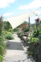 Voile d'ombrage rectangulaire 2.5 x 3 m, Polyester, Store imperm�abilis� avec kit de fixation, Ivoire #17