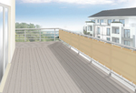 Brise vue balcon 75 x 300 cm couleur sisal. Brise vent balcon et terrasse #11