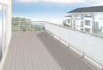 Brise vue pour balcons 75 x 500 cm couleur gris clair. Coupe vent pour balcon et terrasse #13