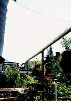 Voile solaire blanche  monter sur cbles